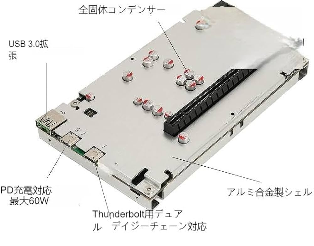 GPU Dock GPUドッキングステーション　OCuLinkアダプタ OCuP4V2 OCuLink GPU ドック ReDriver チップサポート PCI-E 4.0